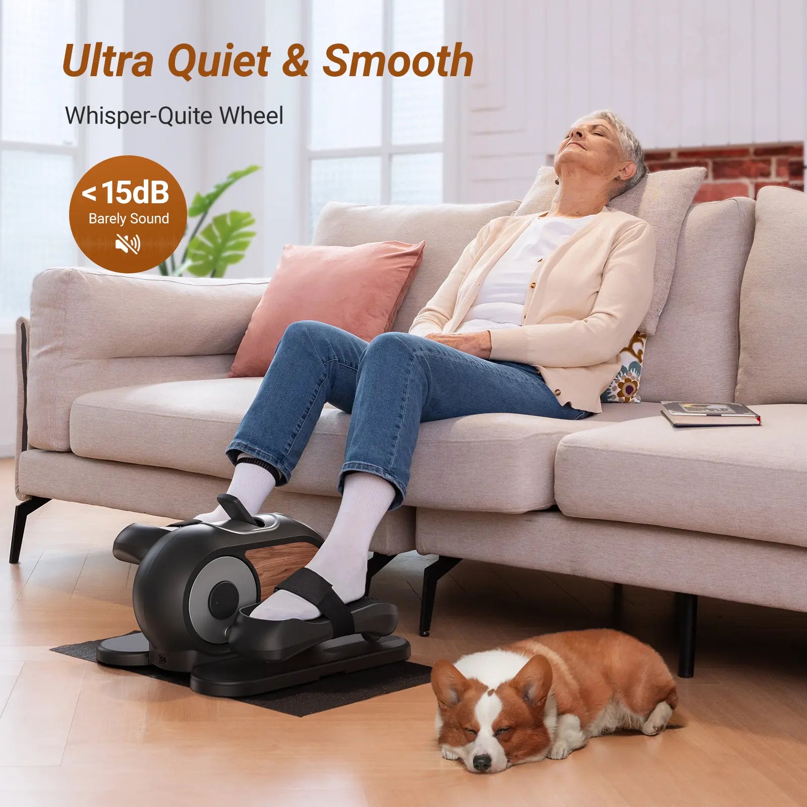 Under Desk Elliptical Machine with Remote Control
